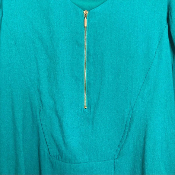 Zara Collection Teal Tunic Mini Shift Dress Size Small - Picture 6 of 12